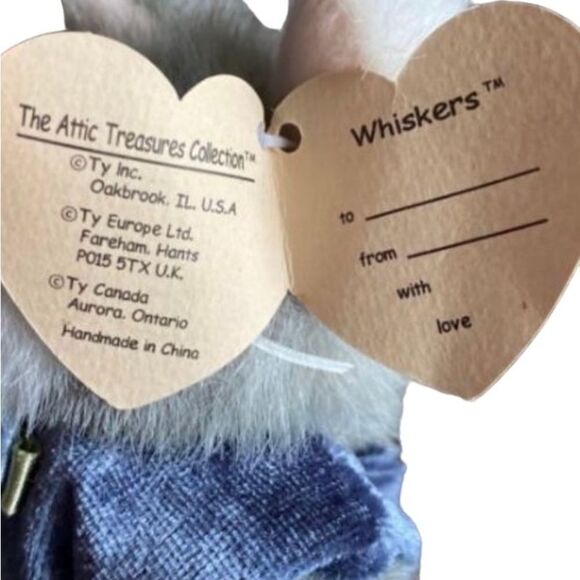 TY 1993 vintage whiskers the cat attic treasures collection NWT - Picture 4 of 8